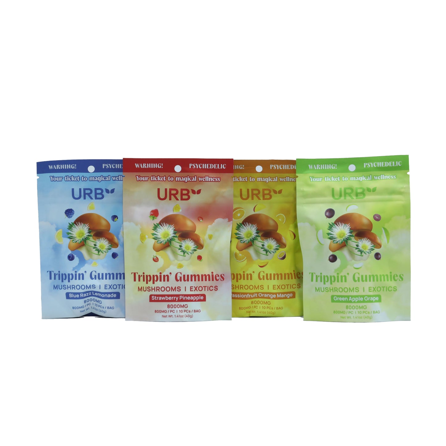 URB Trippin Mushroom Gummies - 10 CT, 8,000mg