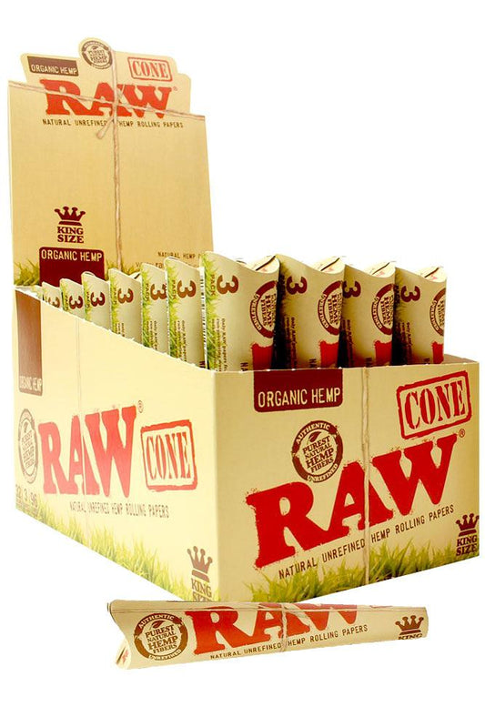 RAW Organic Hemp King Size Cones